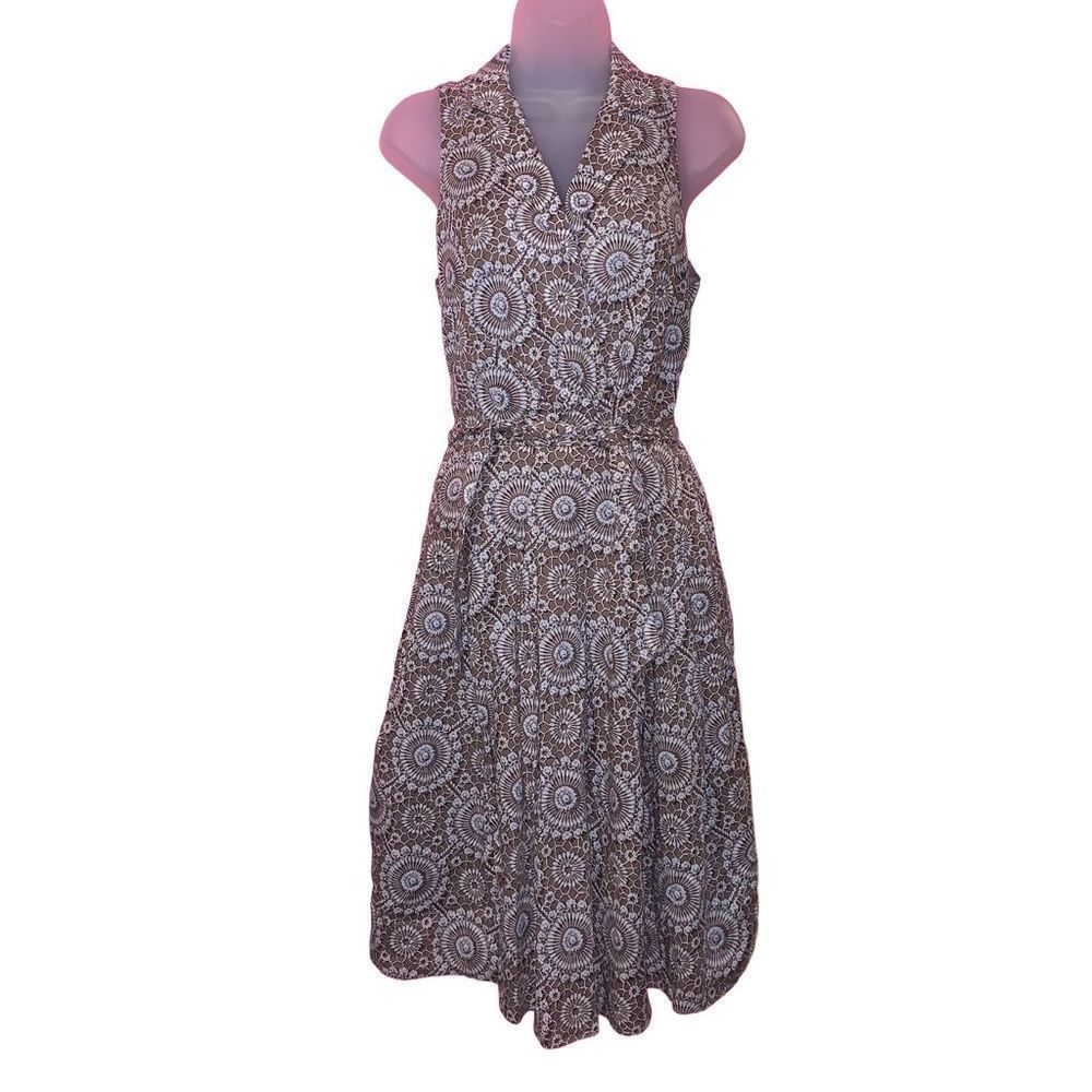Kasper Sleeveless Brown Dress, Size 8